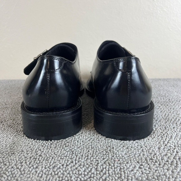 Mercanti Fiorentini Monk Strap Slip On Black Leather Dress Shoes Men's Size 12 - Picture 4 of 11